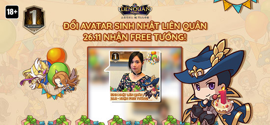 Avatar thông báo sự kiện sinh nhật 6 tuổi 2016