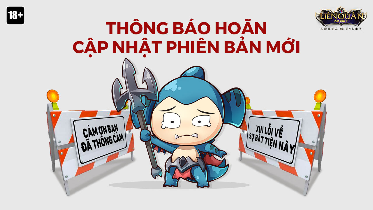 Thông Báo Tạm Hoãn Thời Gian Cập Nhật Phiên Bản Trang Phục 4.0 | Garena Liên  Quân Mobile