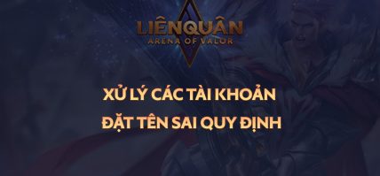 THÔNG BÁO XỬ LÝ TÀI KHOẢN ĐẶT TÊN SAI QUY ĐỊNH