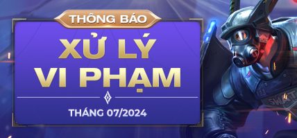 THÔNG BÁO XỬ LÝ TÀI KHOẢN VI PHẠM THÁNG 7/2024