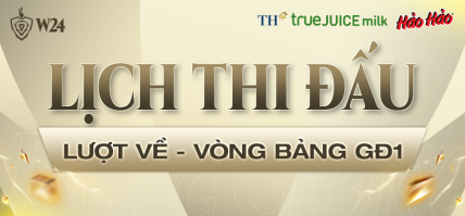 LỊCH THI ĐẤU LƯỢT VỀ – VÒNG BẢNG (GIAI ĐOẠN 1) – ĐTDV MÙA ĐÔNG 2024