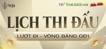 LỊCH THI ĐẤU LƯỢT ĐI – VÒNG BẢNG (GIAI ĐOẠN 1) – ĐTDV MÙA ĐÔNG 2024