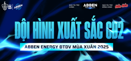 ABBEN ENERGY ĐẤU TRƯỜNG DANH VỌNG MÙA XUÂN 2025 – ĐỘI HÌNH XUẤT SẮC NHẤT VÀ BXH DANH HIỆU CHIẾN THẦN ABBEN “PLAYER OF THE MATCH” GIAI ĐOẠN 2