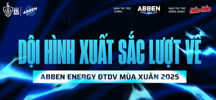 ABBEN ENERGY ĐẤU TRƯỜNG DANH VỌNG MÙA XUÂN 2025: ĐỘI HÌNH XUẤT SẮC VÀ TỔNG KẾT CHIẾN THẦN ABBEN LƯỢT VỀ – VÒNG BẢNG