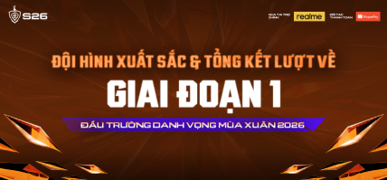 TỔNG KẾT BXH PLAYER OF THE MATCH GIAI ĐOẠN 1 LƯỢT ĐI ĐẤU TRƯỜNG DANH VỌNG MÙA XUÂN 2026